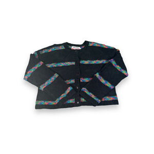 Vintage 80s Richard Sport Christmas Sweater Cardigan Sz Small